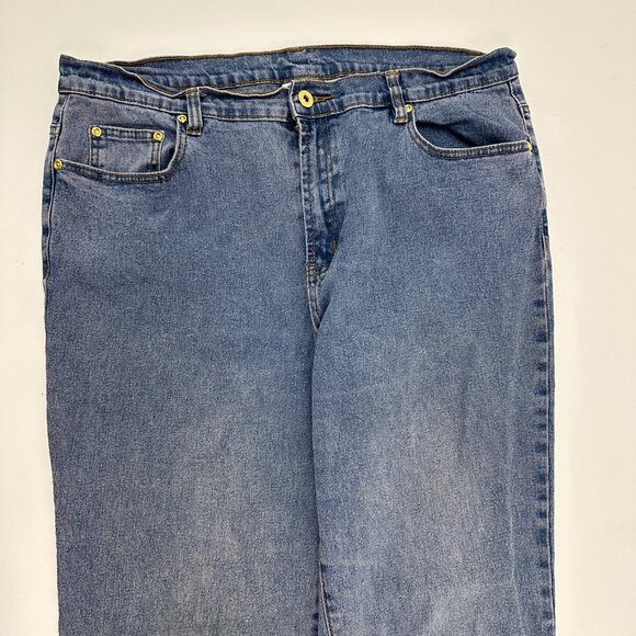 DG2 by Diane Gilman Bootcut Women's size 12 Medium Wash Blue Denim Jeans - Picture 2 of 4